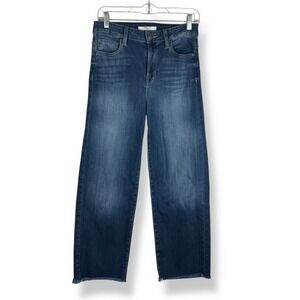 Fidelity Jeans Women Size 26 Malibu High Rise Wide Leg Crop‎ Quiet Luxury Denim